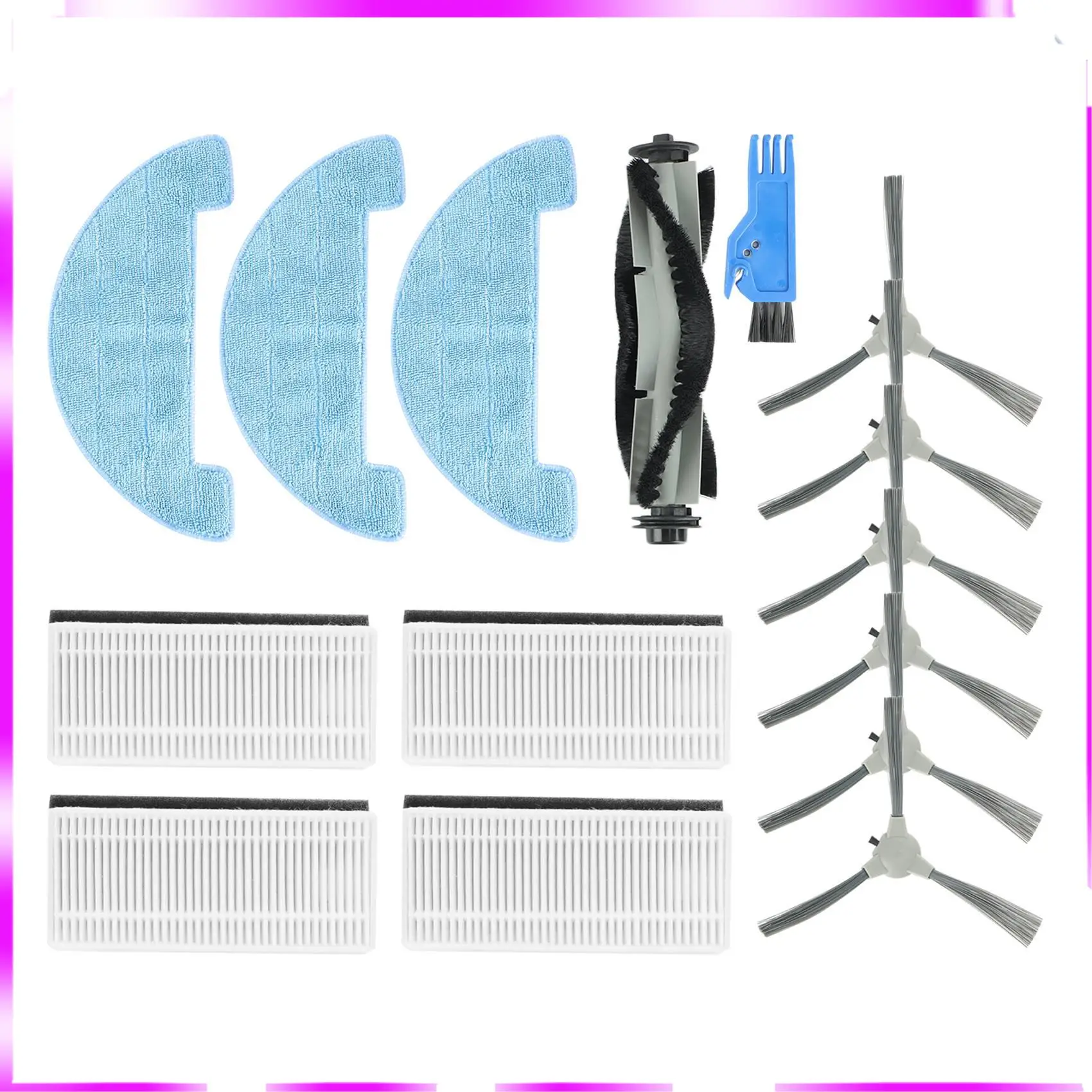 Reemplazo N98R de cepillo lateral, filtro, rodillo, cepillo, trapo, repuestos para Robot aspirador Bagotte Bg750