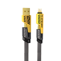 4in1 Type C to Type C 65W Mecha Style Fast Charging Cable for iPhone Samsung Xiaomi Redmi POCO OnePlus USB A to USB C Data Cord