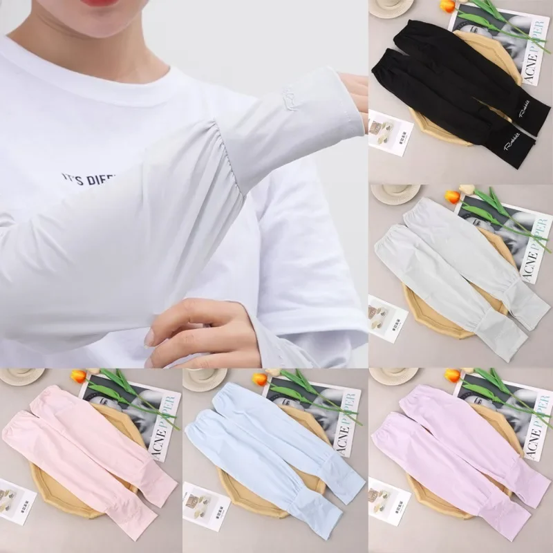 

Summer Ice Silk Baggy Sleeves Sun-proof Windproof Cuff UV Protection Sweating Quick Drying Arm Covers Protecting Skin Sheath