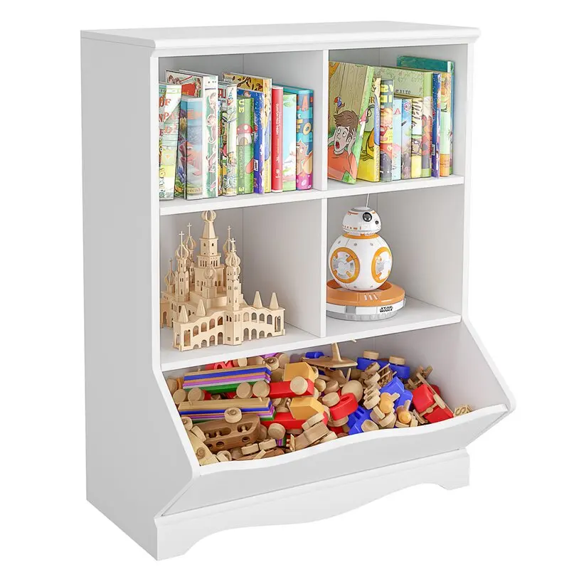 Book Shelf Cabinet for Kids Storage Perfect Catch-all for Stuffed Things Kids Toy Organizer and Storage Bins