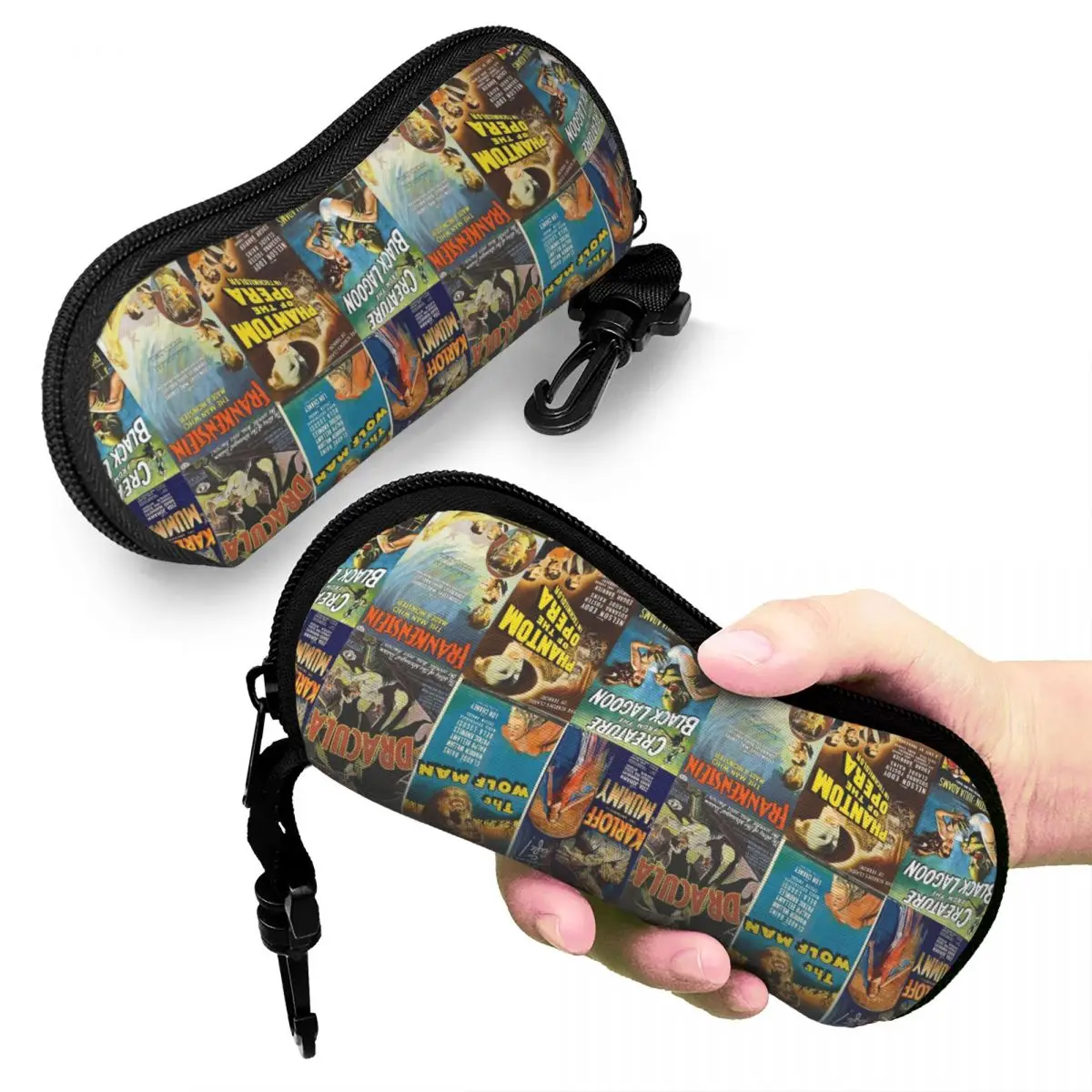 

Universal Monsters Shell Glasses Case Protective Sunglasses Box Women Men Soft Eyeglasses Bag Pouch