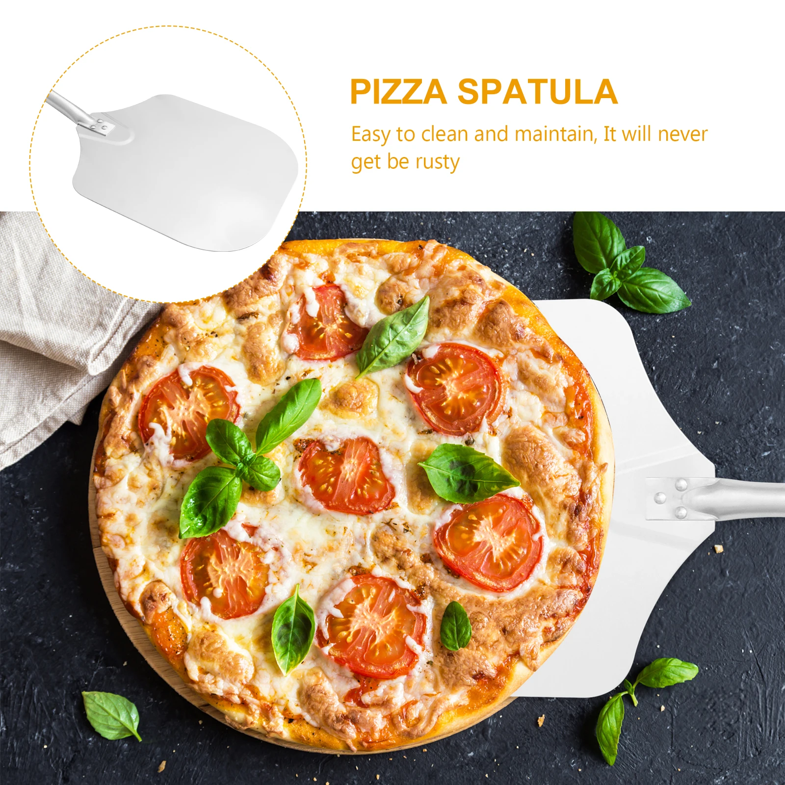 

Лопатка с алюминиевой деревянной ручкой, съемная антипригарная лопатка для пиццы для выпечки торта, хлеба, кондитерских изделий, кухонные принадлежности, лопаточка для пиццы