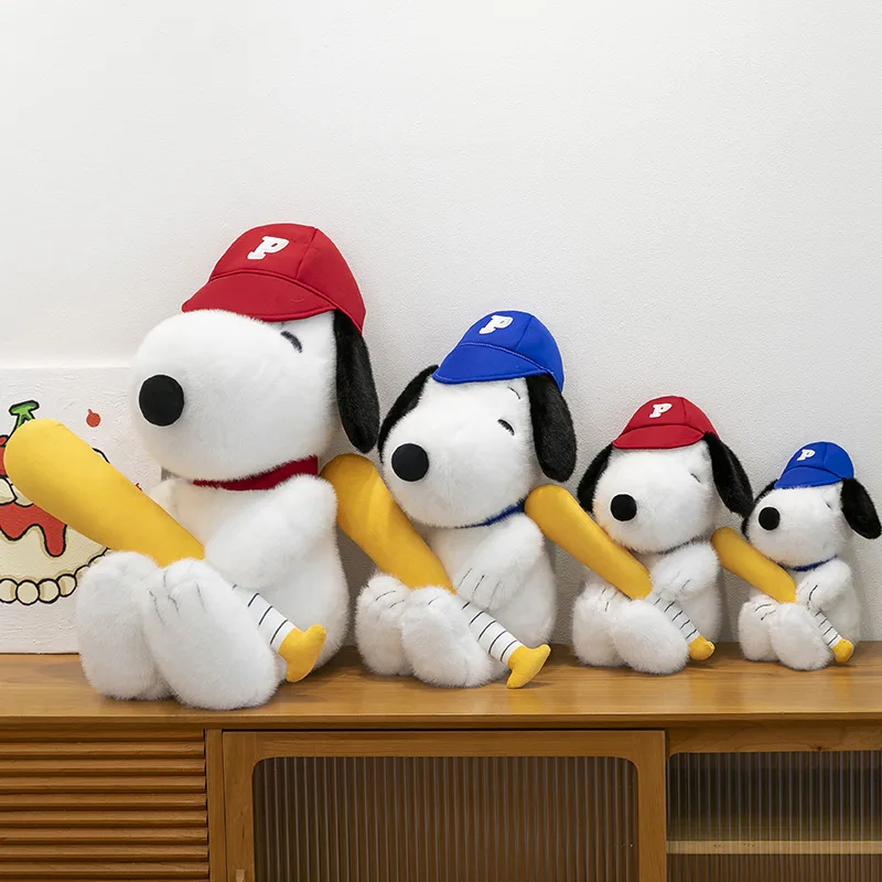 

Снупи Каваи плюшевая игрушка бейсбольная собака мягкая кукла милая шляпа щенок плюшевый детский подарок на день рождения приятная детская мягкая подушка Playmate