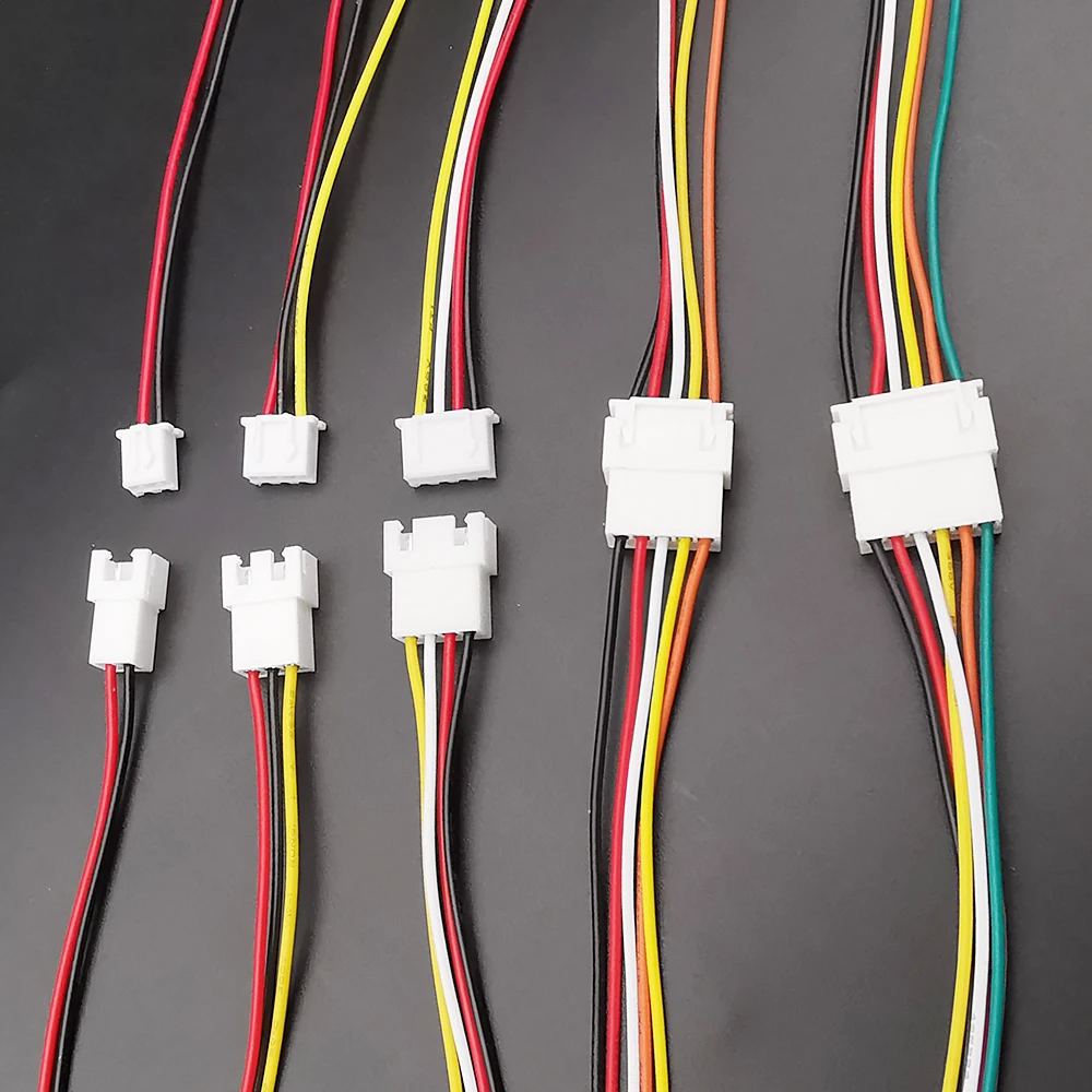 10 쌍 마이크로 JST XH 2.54 2P 3P 4P 5P 6PIN 남성 여성 플러그 커넥터 2.54mm 피치 와이어 케이블 배터리 충전 케이블