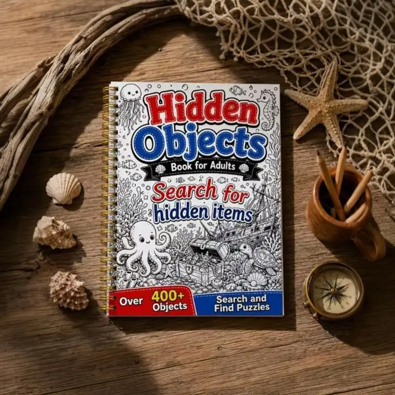 1 Puzzle Game Book, Suite For Adults/teenagers To Relieve Stress, With Rich Hand Drawn Scene Patterns