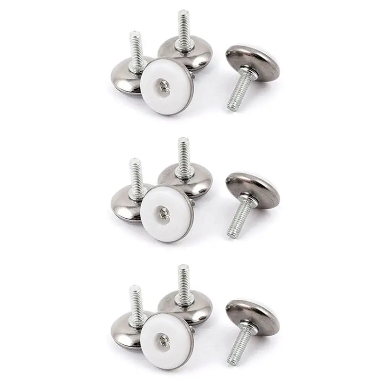 

ABKJ-Furniture Регулируемые накладные опорные ножки с винтовым креплением M6x20мм, 12 шт.