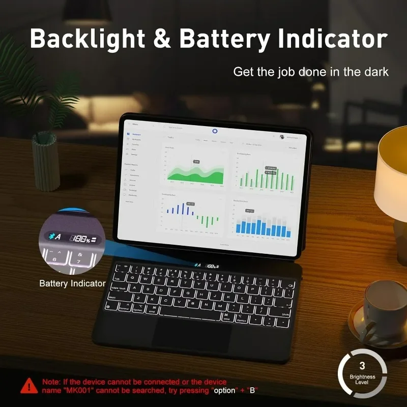 Magic Keyboard Ipad Cover Magnetic Keyboard for iPad Pro 11 Slim Cover Multi-Touch Trackpad for 10.9-inch Magic Keyboard