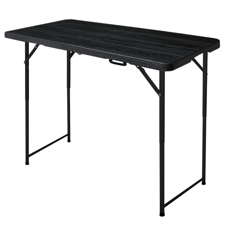 

Folding Table, Portable FoldinHalf Adjustable Height Utility Table for Indoor Outdoor Use, Durable HDPE amp Steel, Stable amp Li