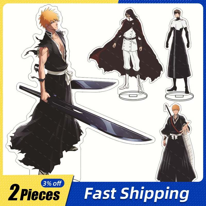 

16cm/6.3in Bleach Anime Standing Plates Acrylic Card Accessories Kurosaki Ichigo Collectible Display Peripherals Ornaments Gifts
