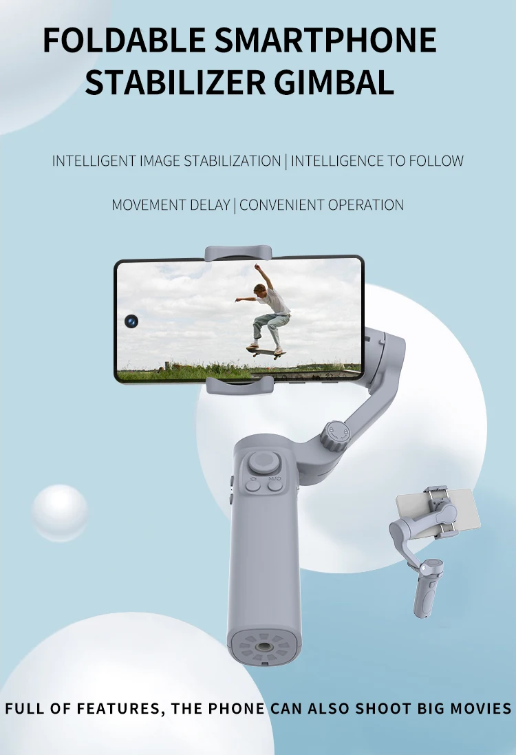 NEW 3 Axis shake Handheld Gimbal Stabilizer with Face Tracking and Time-lapse Photography Stabilizer for Vlog and Live Strea