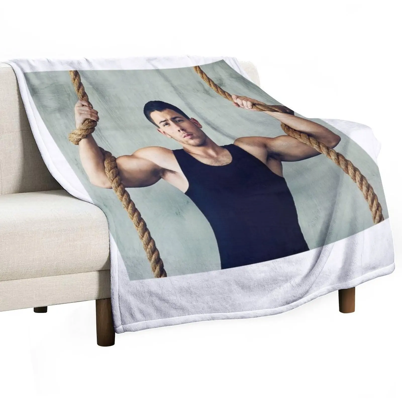 

nick jonas Throw Blanket Decorative Sofas Winter beds for babies Soft Plaid Blankets