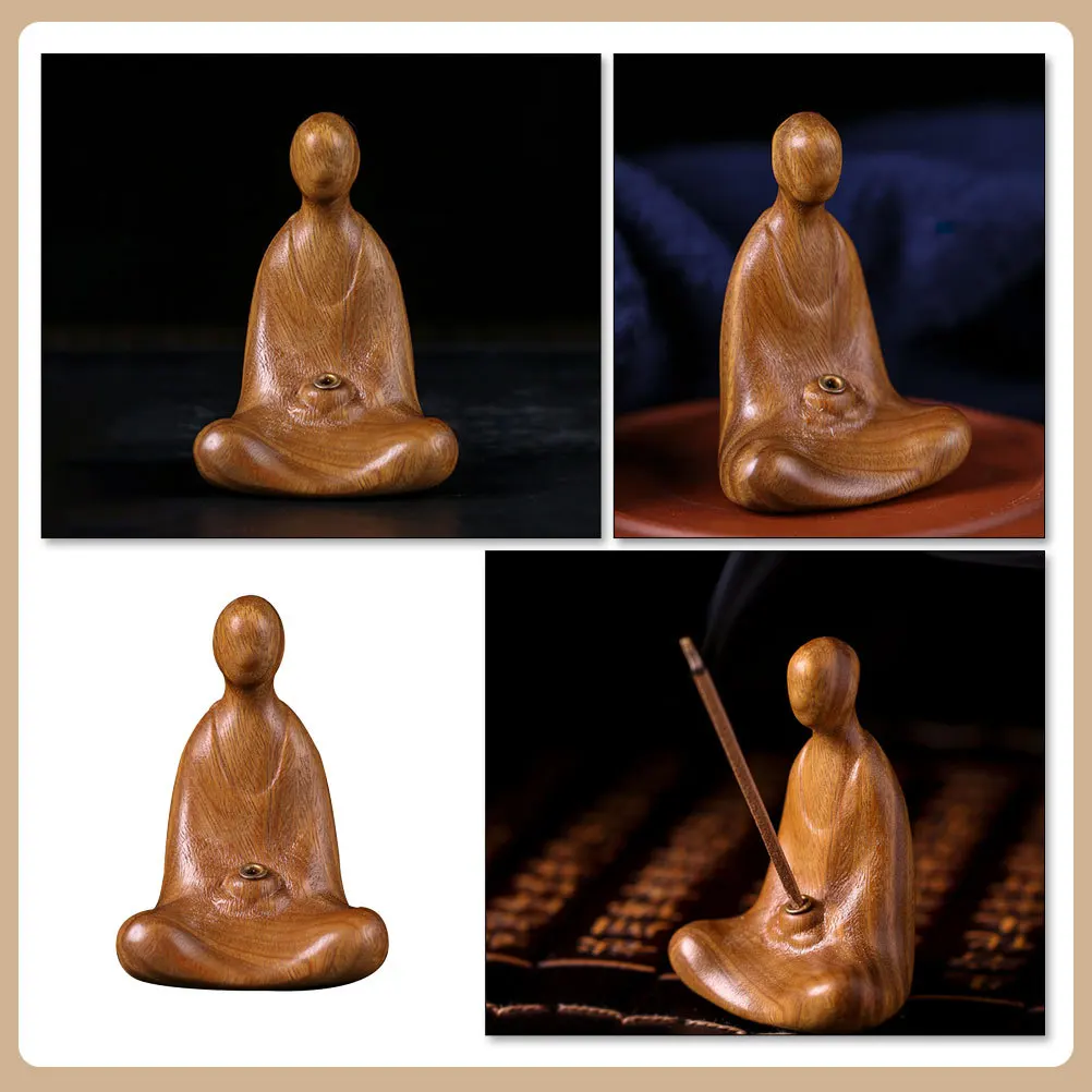 

Creative Unique Buddha Incense Holder Stand Stable Desktop Ornament for Meditation Relaxing Home Decor Gift Desktop Ornament