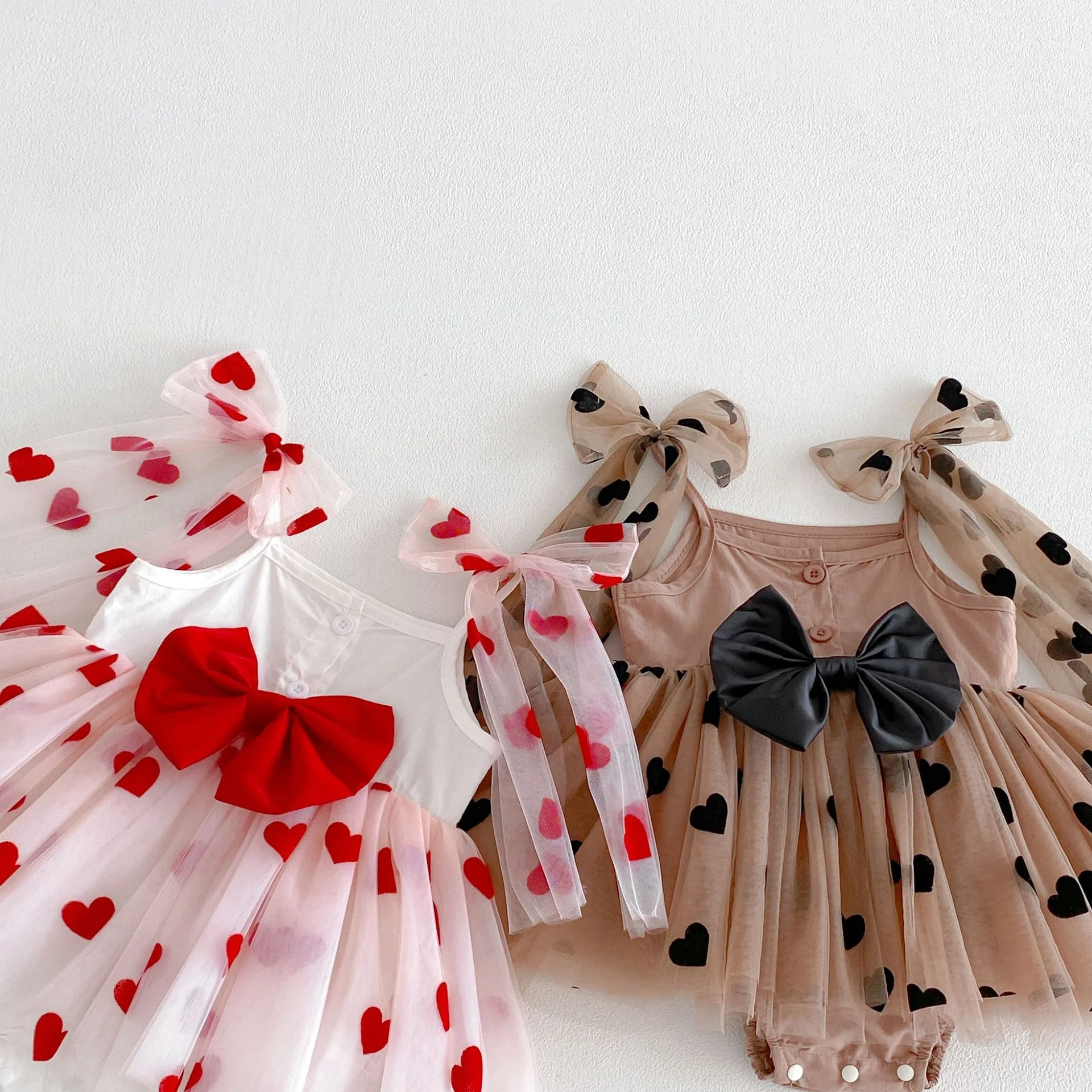Sommerkleid für Babys von 0-2 Jahren, Neues Neugeborenen-Jubiläums-Geburtstags-Party-Mädchen-Prinzessinnenkleid, Ärmelloses Netz-Stramplerkleid – Detail 2