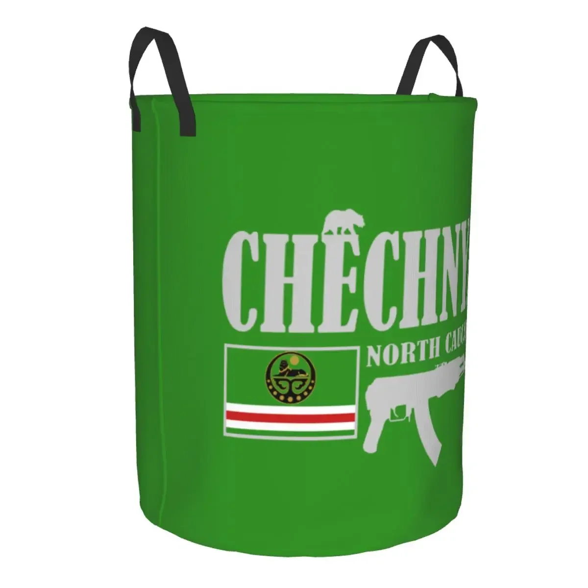 Chechnya Fighter Laundry Basket Collapsible Large Clothes Storage Bin Chechen Flag Baby Hamper