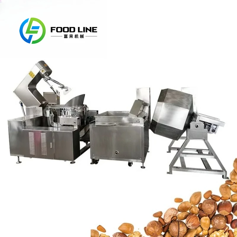 Customized Stainless Steel Caramelized Nut Production Line Peanut Walnut Sugar Coating Machine Industrial Snack