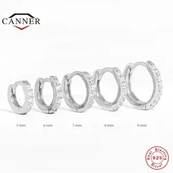EINDOSER Echt 925 Sterling Silber Ohr Hoop Piercing Ohrringe für Frauen 6mm 7mm 8mm 9mm Geometrische runde Huggie Ohrringe Edlen Schmuck