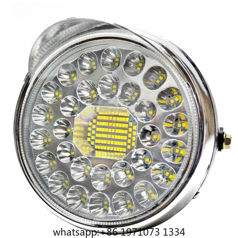 12-80V Light 21/37/66/114/132/181Beads Tricycle Motorcycle Headlight Spot Light Beam Motorbike Fog Lamp LED Spotlight Waterproof