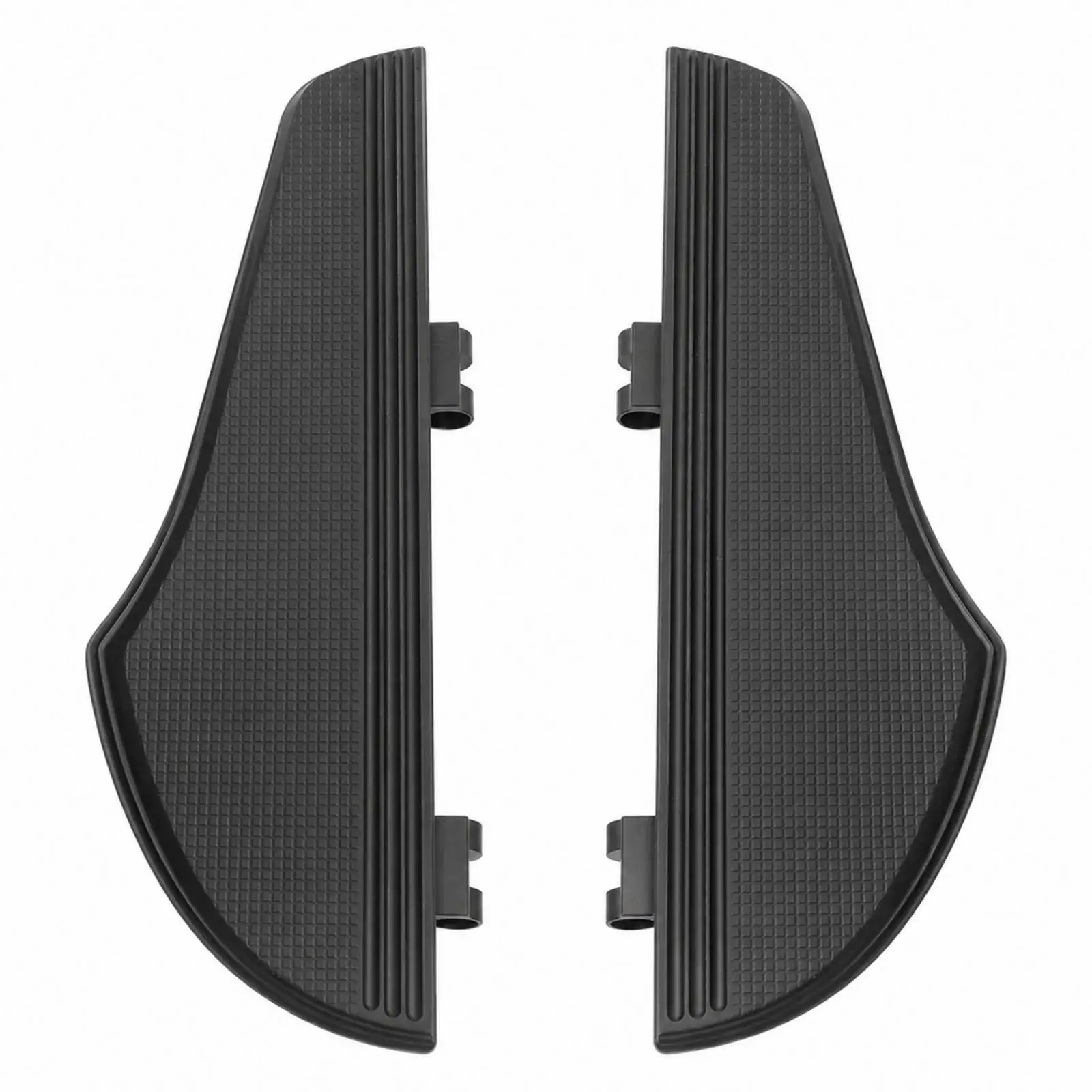 Motorcycle Front Foot Pedal Metal Footboard with Textured Grip and Ribbed Edge for Custom Touring Bike Replacement
