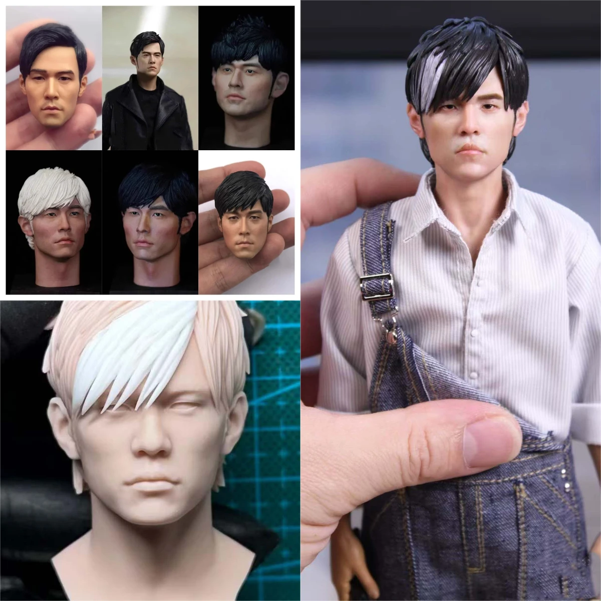 

1/6 Scale Jay Chou Head Sculpt for 12in Action Figure Body