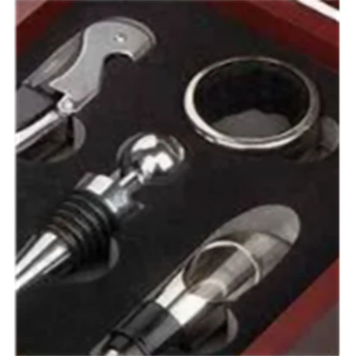 Box with Chess Set - with Wine Opener, Wine Stopper, Wine Pourer & Wine Drip Ring - Special Gift for Travel