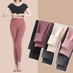 Women Long Pants Winter Leggings Women's Derong Solid Color Leggins Thermo Warm Pants Thermal Underwear Pant