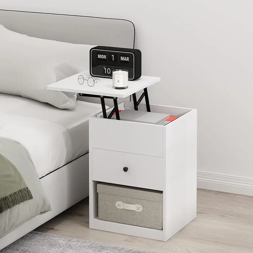 

Lift Top Nightstand, Solid White bedside table muebles de dormitorio night stand bed table dresser chest