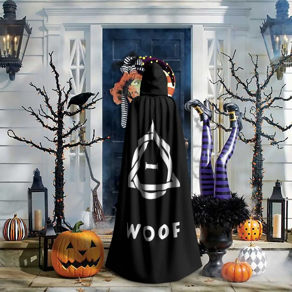 

Гав! Длинный плащ с капюшоном в стиле терианской териантропии, средневековый костюм ведьмы, накидка для косплея, на Хэллоуин, вампирский, для взрослых, унисекс