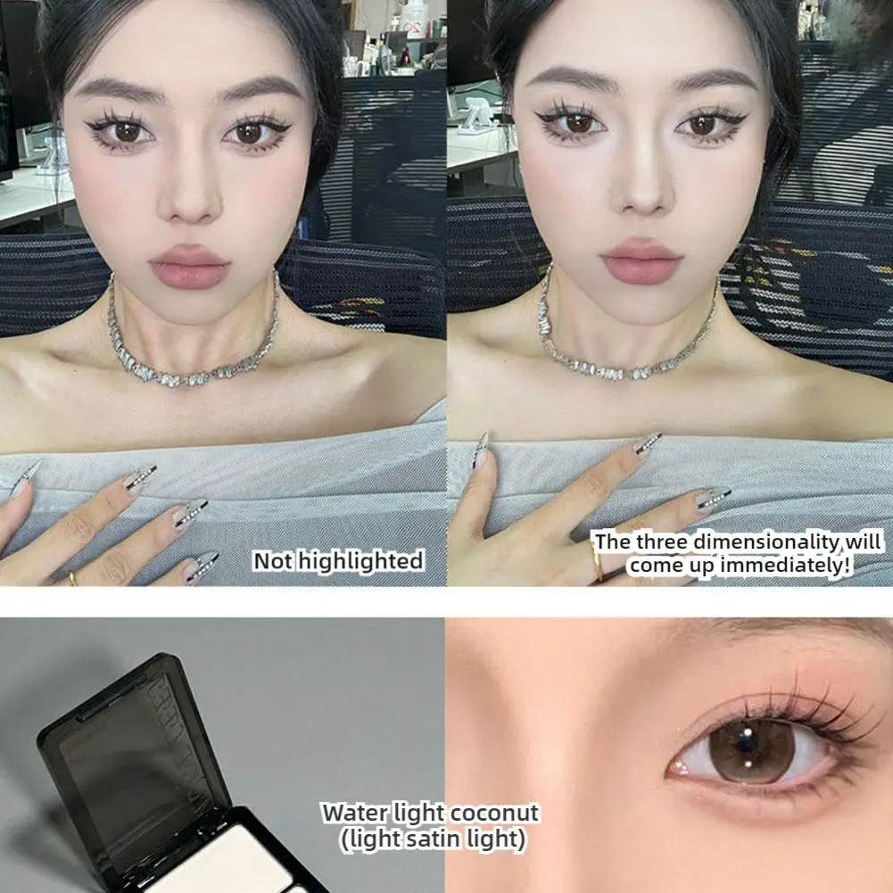 بودرة أحمر خدود عالي اللمعان غير لامعة لظلال الأنف، لوحة ألوان مدمجة بلونين، بودرة أحمر خدود لامعة للوجه #3