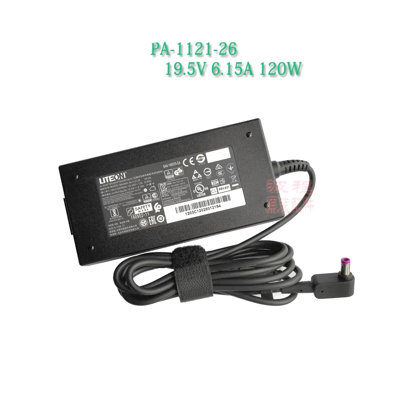 

New Liteon 120W PA-1121-26 19.5V 6.15A AC Adapter For MSI Gaming Laptop GP72 6QF GE62 GE72 GS70 STEALTH MS16J5 For Machenike T58