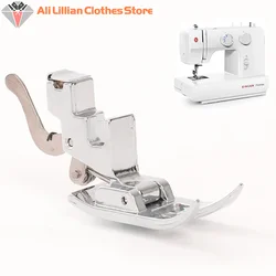 2Pcs Stitching Foot Holder Universal Presser Foot And Snap On Low Shank Adapter For Sewing Machine Quilting Stitching Foot