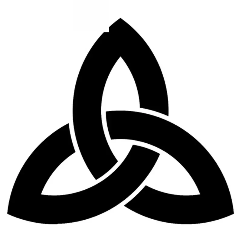 

Car Sticker Trinity Knot Pattern Fashion Auto Accessories Car Model Sticker Creative Waterproof Sunscreen Black/White,14cm*12cm