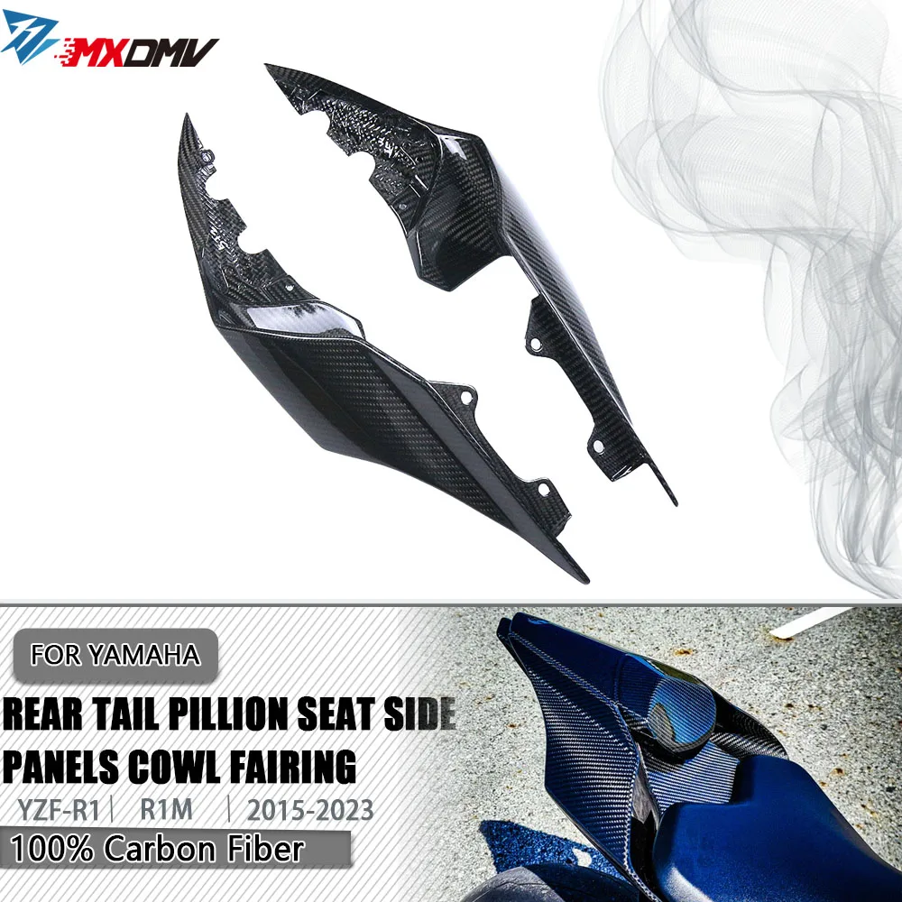 

For YAMAHA YZF R1 R1M YZF-R1 2015-2023 Carbon Fiber Rear Tail Pillion Seat Side Panels Cowl Fairing Motorcycle Tail Fairings