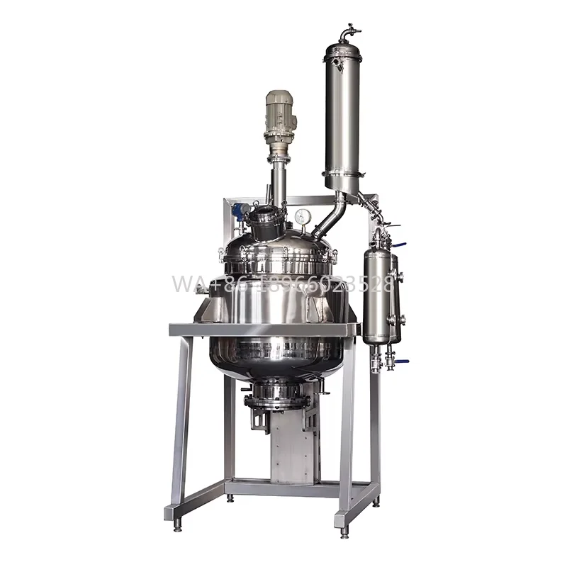 مكثف تصميم مغلف لتطبيقات المحرك، مفاعل أوتوماتيكي من الفولاذ المقاوم للصدأ سعة 50 لتر مع ميكانيكي يتم التحكم فيه PLC