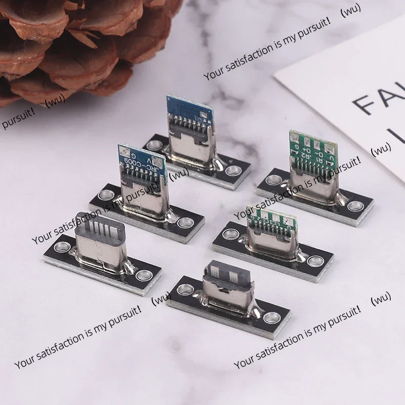 5 USB, with screw fixing plate, USB jack, 3.1 Type-C 2-pin 4-pin female connector charging port