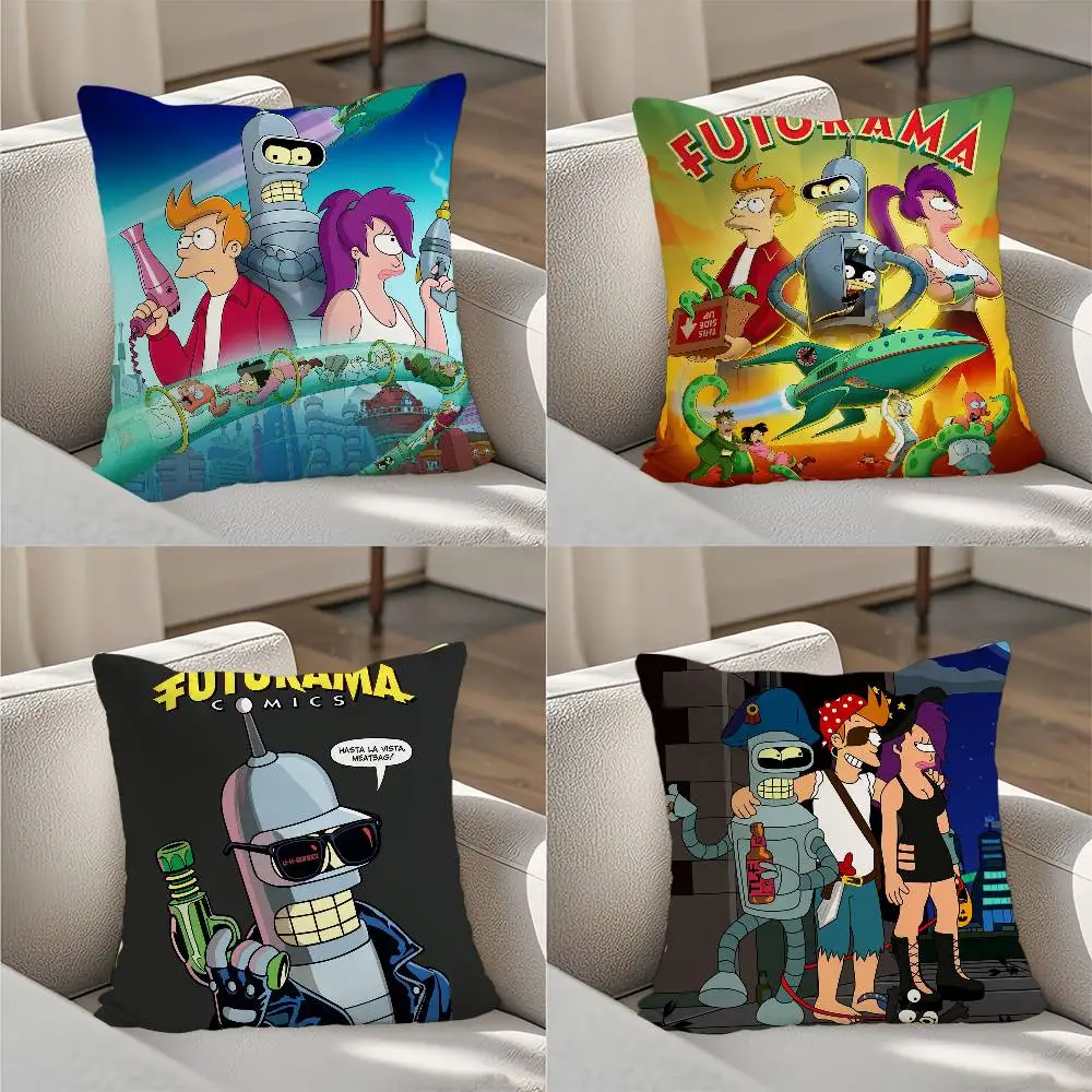

Cartoon F-Futurama Pillow Case Luxury Double-sided For Car Pillows 45x45 Cushions Cover Home and Decoration Sofa Pillow case