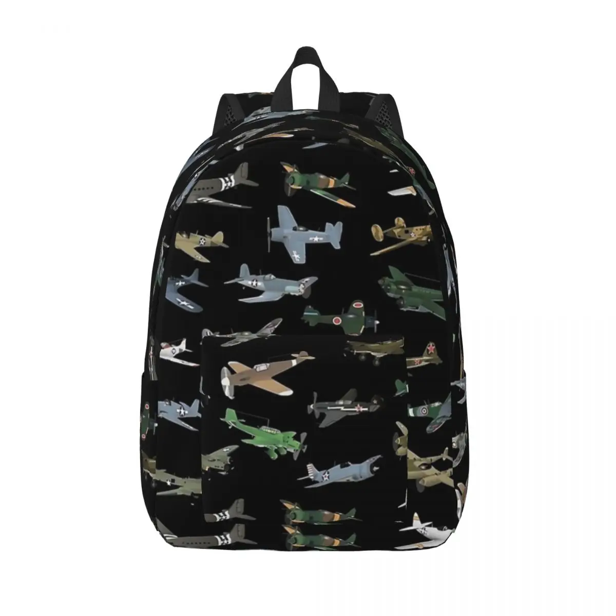 

WW2 Airplanes Cool Backpack Sports Student Work Phonetic Alphabet Pilot Aviation Plane Daypack for Men Computer Shoulder Bag