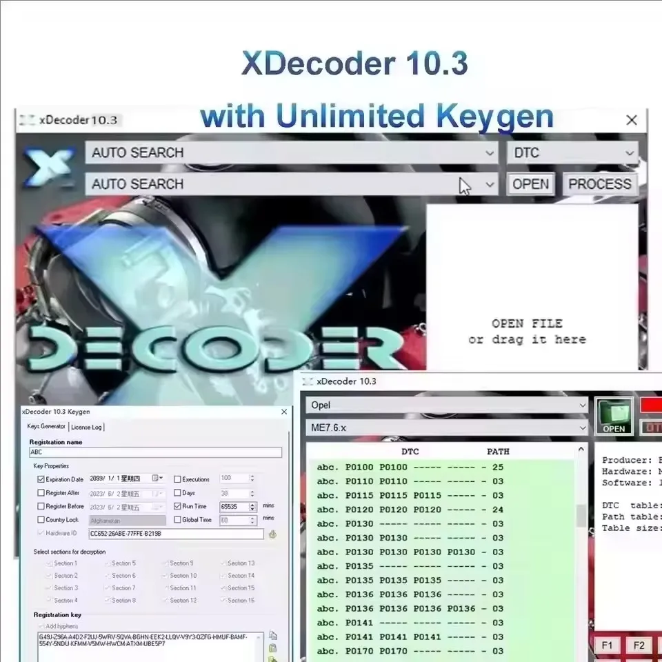 أحدث أداة XDecoder 10.3 DTC OFF - برنامج حذف رمز الخطأ للسيارات والشاحنات - يعمل على كمبيوتر محمول Windows #6