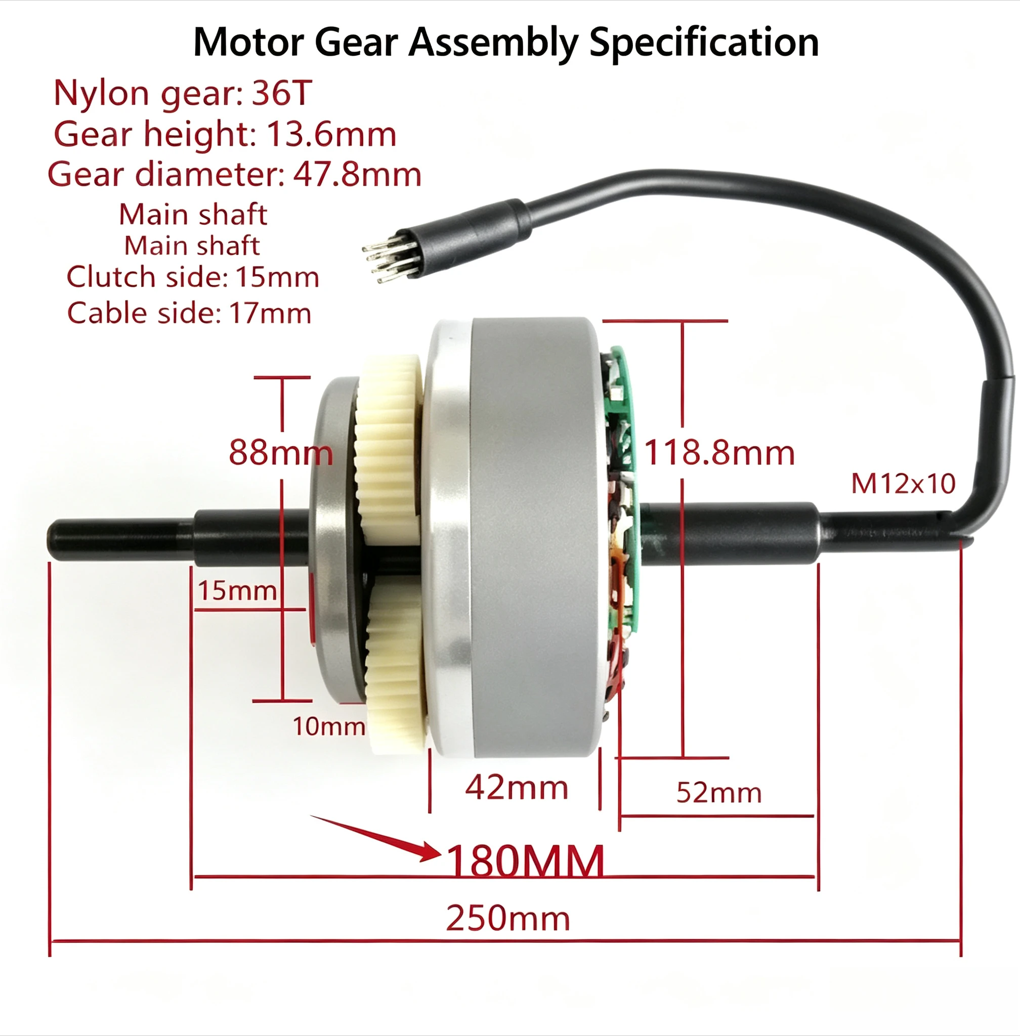 36V48V52V60V500W750W1000W Gear Motor Core, Electric Bicycle Motor Accessories