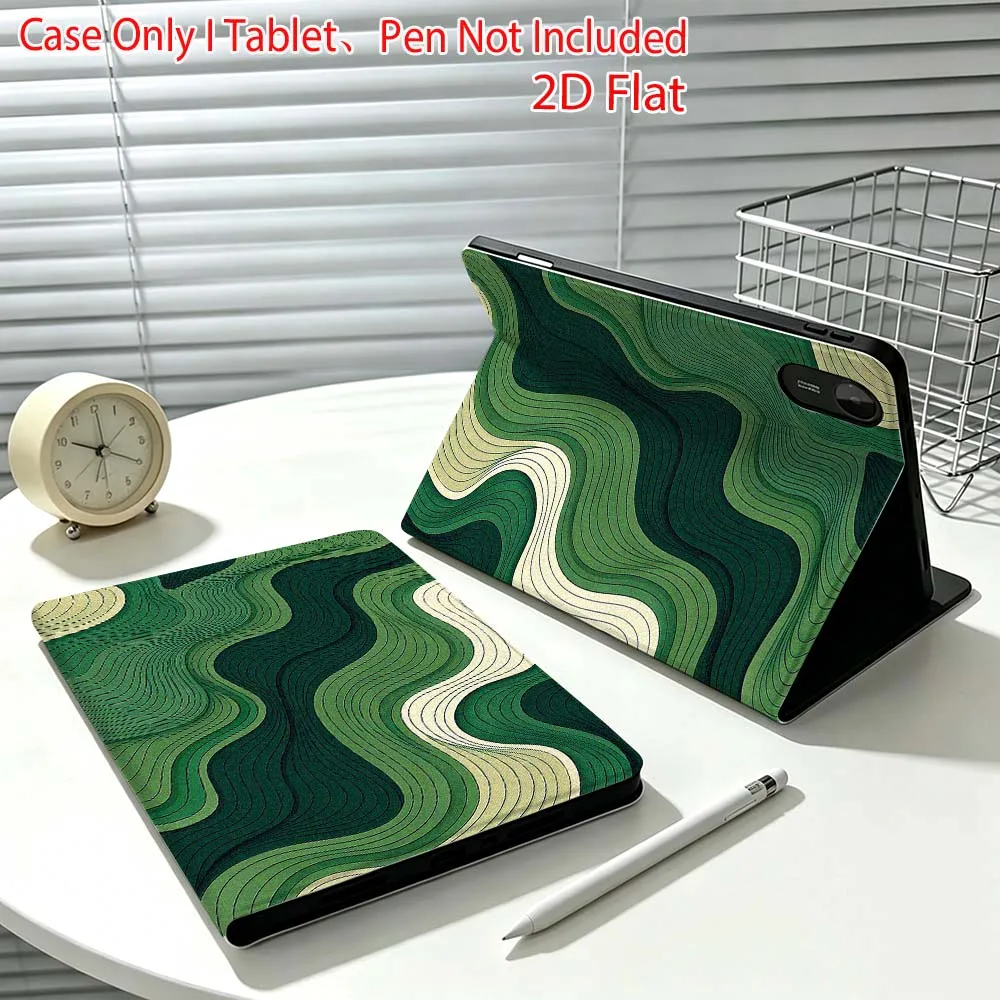 Water Ripple Double Fashion For Xiaomi Poco Redmi Pad 8 2 4 C1 6 6S 7 7S SE 9.7 14 11 11.2 Inch Pen Tray Tablet Case