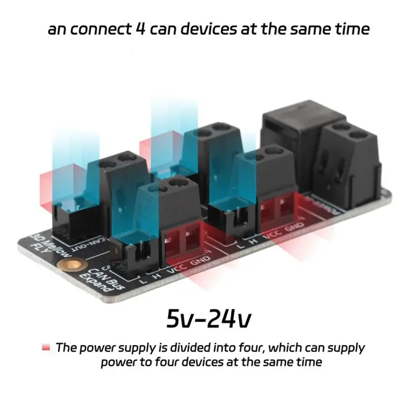T23C Canbus Expand Board For3d Printer Kliippr RRF Canbus Communication Line Arrangement