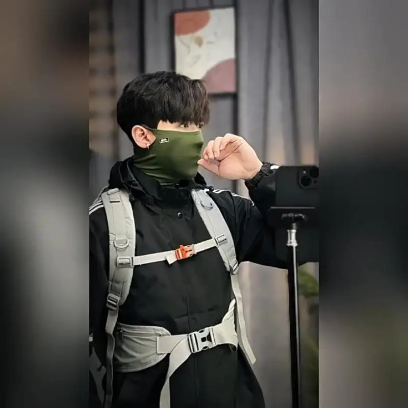 通気性のあるコットンマルチスポーツマスク-防風サイクリング&ハイキングバンダナ、キャンプ、サイクリング、アウトドアアクティビティ用の4シーズンフェイスカバー