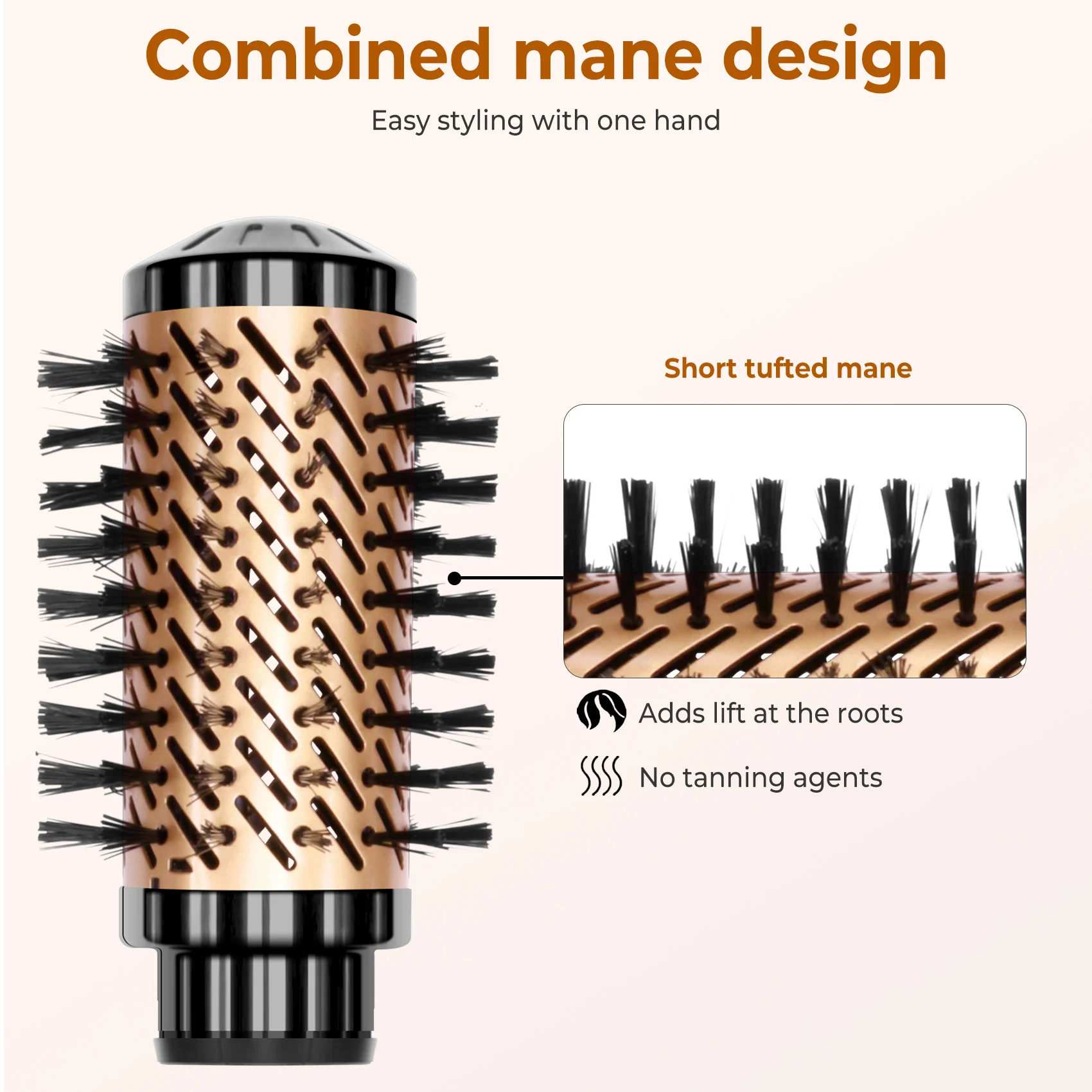 Hair Dryer Brush 2 In 1 Hot Air Spin Brush Curling Straightening Styling Auto-Rotating Ionic Round Blow Dryer Volumizer