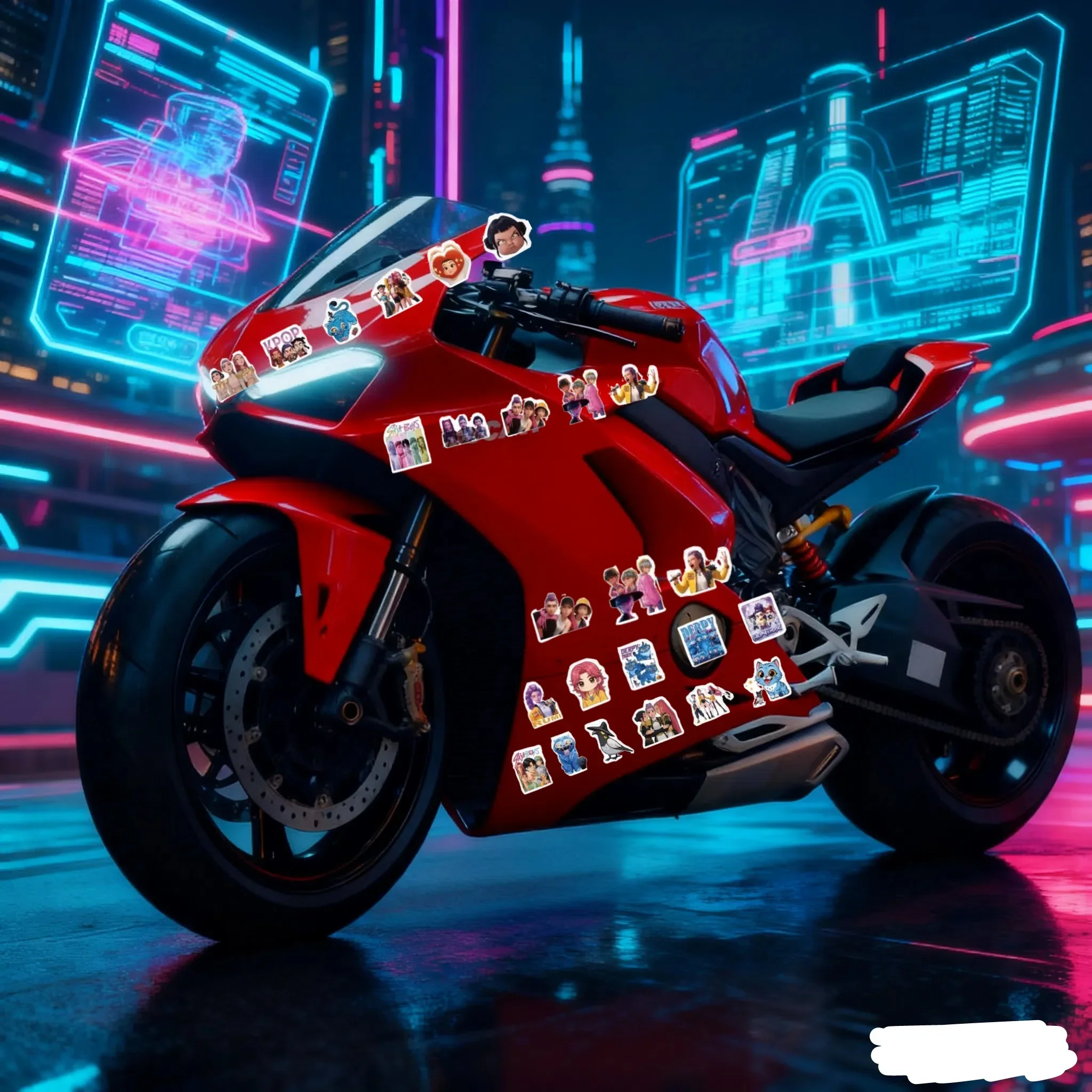 50-500 pçs novo anime kpop demônio caçadores adesivos diy scrapbooking telefone bagagem skate decalque à prova dwaterproof água kawaii