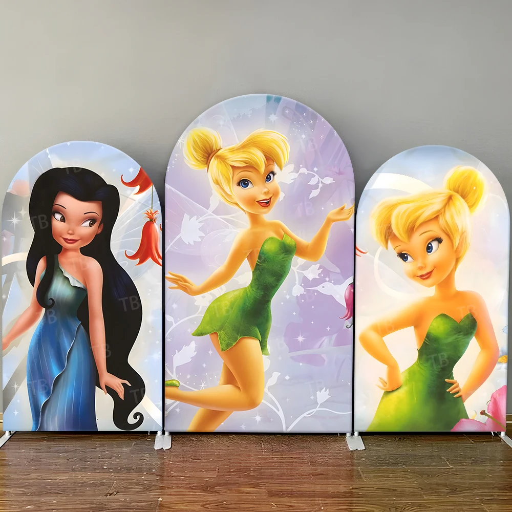 

Tinker Bell & Fairy Arch Backdrop Cover Disney Magical Starry Theme, Enchanting Photo Booth Props for Parties & Home Decoration