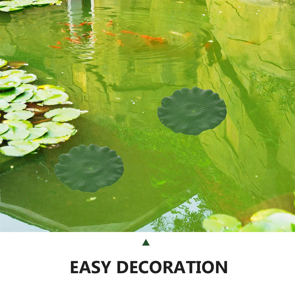 15 قطعة منصات الزنبق الاصطناعي واقعية لبركة حوض السمك نباتات وهمية آمنة نابض بالحياة الخضرة العائمة يترك ديكور