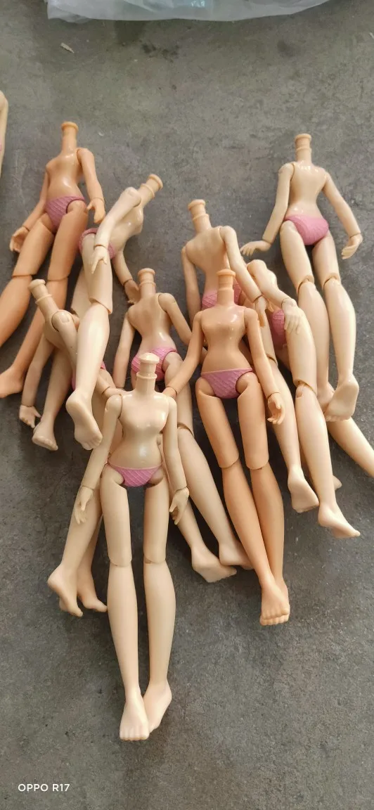 

Doll Body White/Light grey Skin Rubber Multi-join Diy Girl Toys Dress Up Birthday Gift Doll Accessories mengmeng