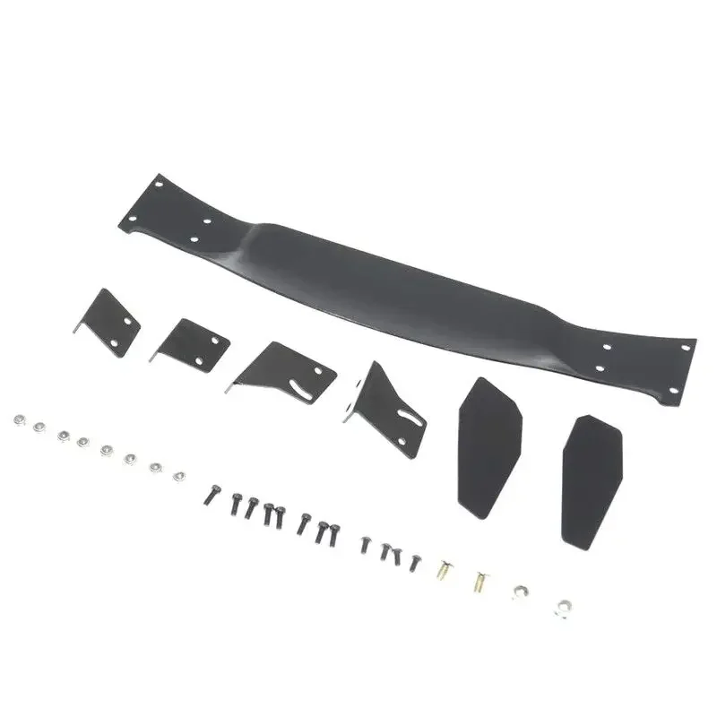 1 Set 1/10 RC Drift On-road Car Wing Tail Parts Plastic Spoiler Aluminium Alloy Body Rear Spoiler Parts Black Car Accessories