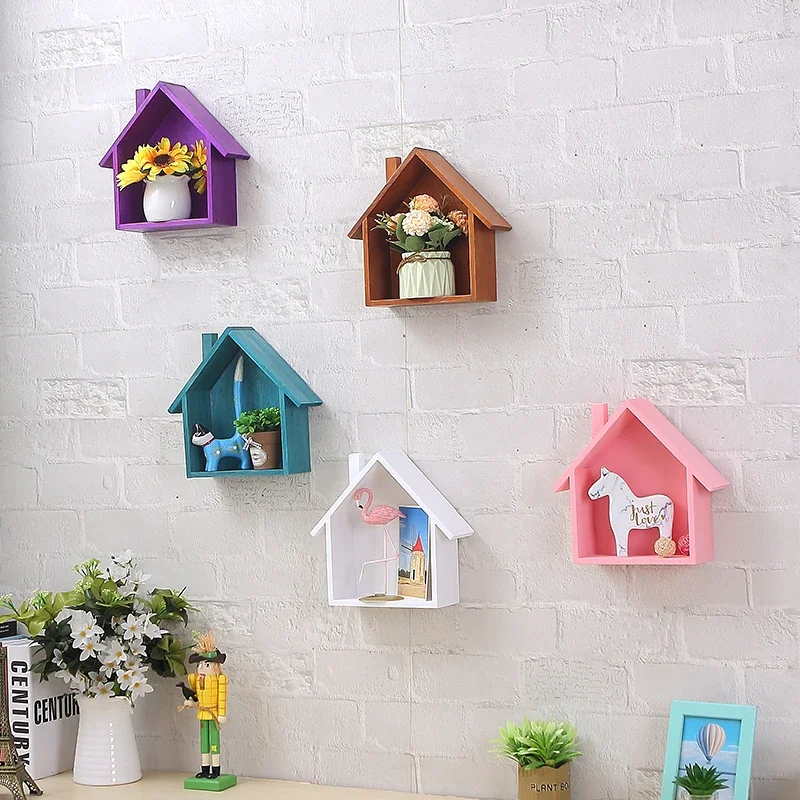 Repisas Wall Display Stand Small Mini Doll Collection Art Mural Shelves Nordic Living Room Plant Repisas Flotante Home Products