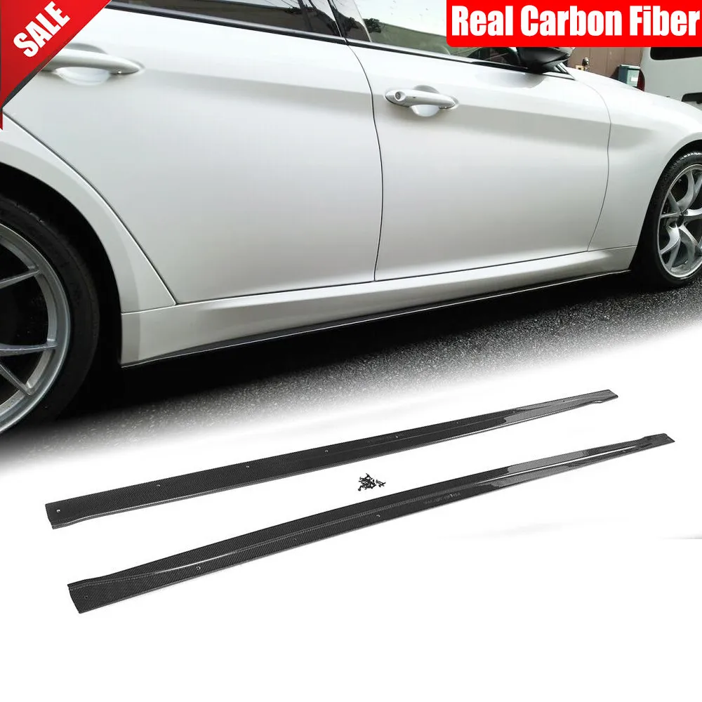 

For Alfa Romeo Giulia Sedan 2015-2022 Carbon Fiber Side Skirt Extension Lip Spoiler Body Kits Car Accessories