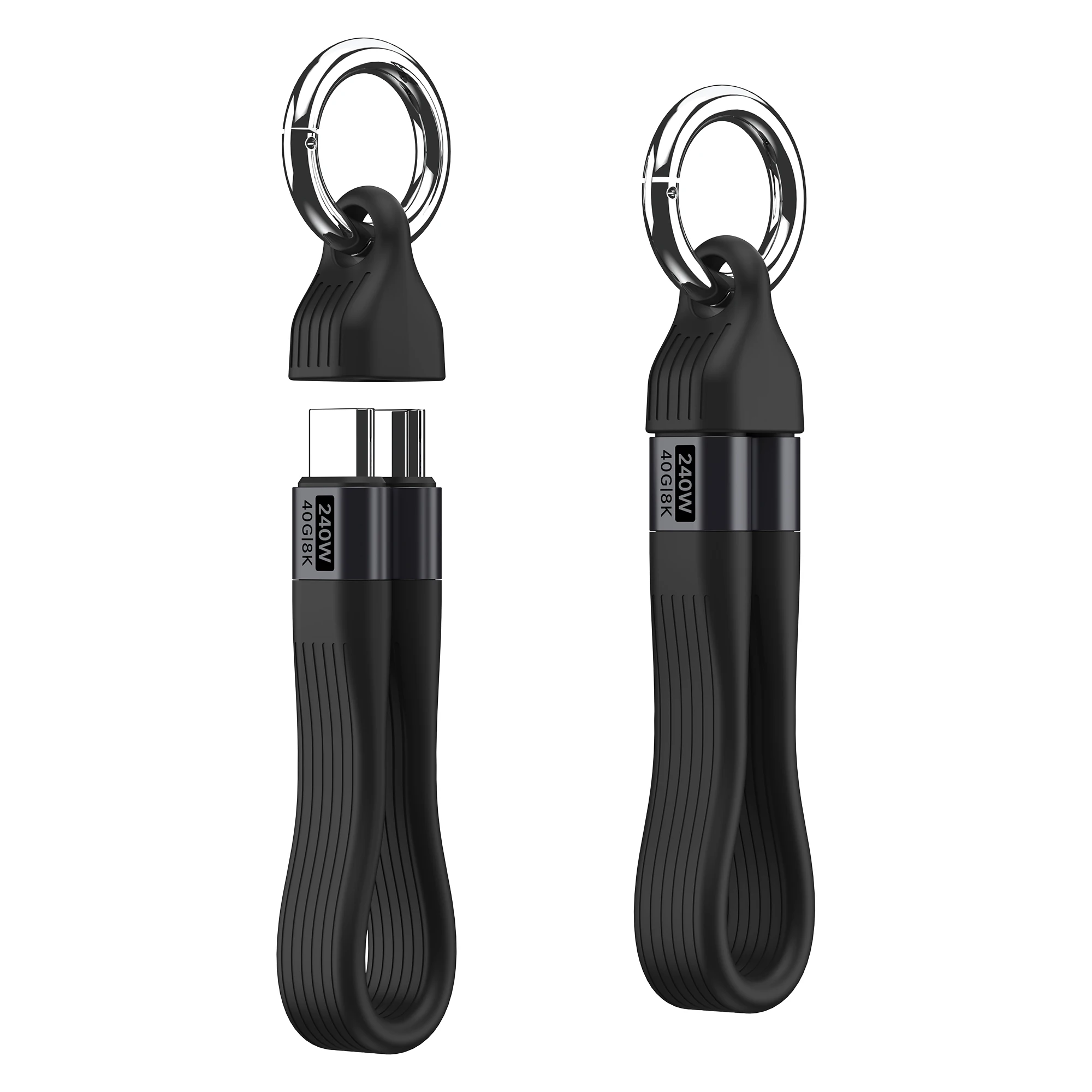 

Кабель USB-C — USB-C, 240 Вт, 40 Гбит/с, 8K при 60 Гц, 13 см, короткий мягкий TPE-брелок, пылезащитный шнур для зарядного устройства для iPhone 17 Galaxy S24 iPad Pro